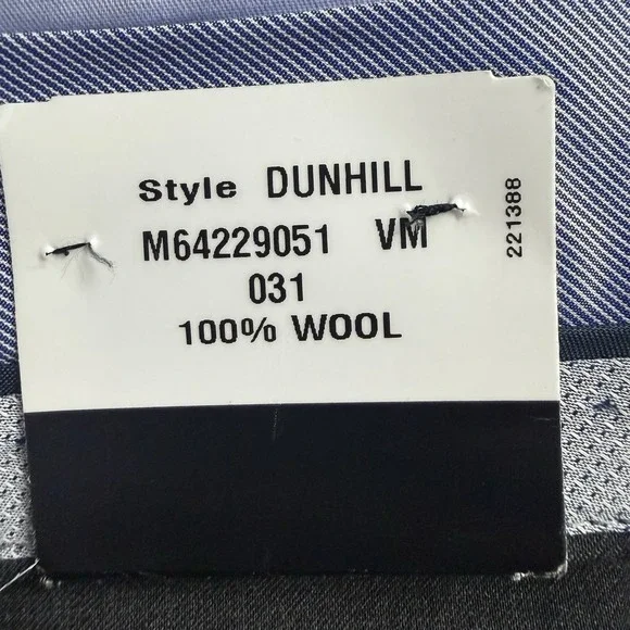 BALLIN Dress Pants Men's 40X 28 Super 120's Wool Travel Twill Comfort Flat Front